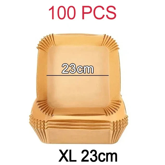 Disposable Air Fryer Parchment Liners – 9 Inch Nonstick Paper for Baking