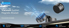 Magnetic Vacuum Phone Mount – Retractable Suction Holder for Car and Gym