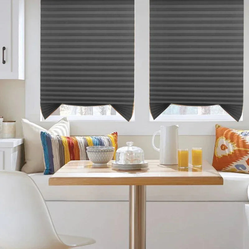 Self-Adhesive Pleated Blinds – Half Blackout Privacy Shades for Home Windows
