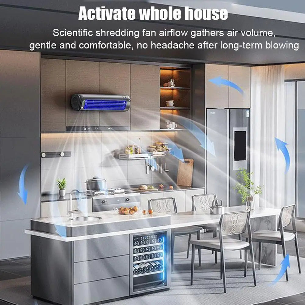 Portable Wall Mounted Fan – Three-Speed Quiet Cooling for Summer Kitchen