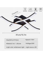 Modern LED Wave Ceiling Light – Minimalist Fixture for Living Room Bedroom