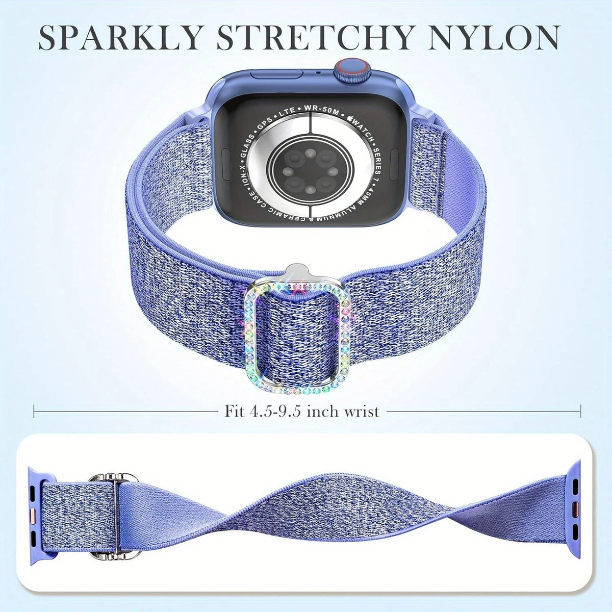 Soft Nylon Watch Band – Adjustable Sports Strap for Apple Watch Series