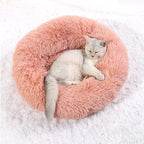 Plush Round Pet Bed – Soft Warm Nest for Large and Medium Dogs or Cats