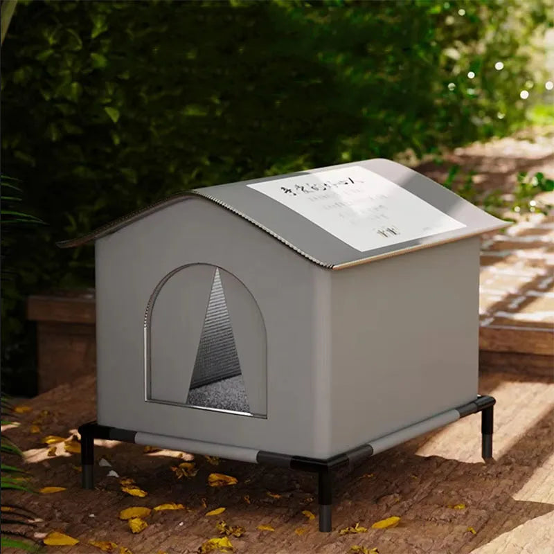 Waterproof Outdoor Pet House – Foldable Winter Cave for Small Dogs and Cats