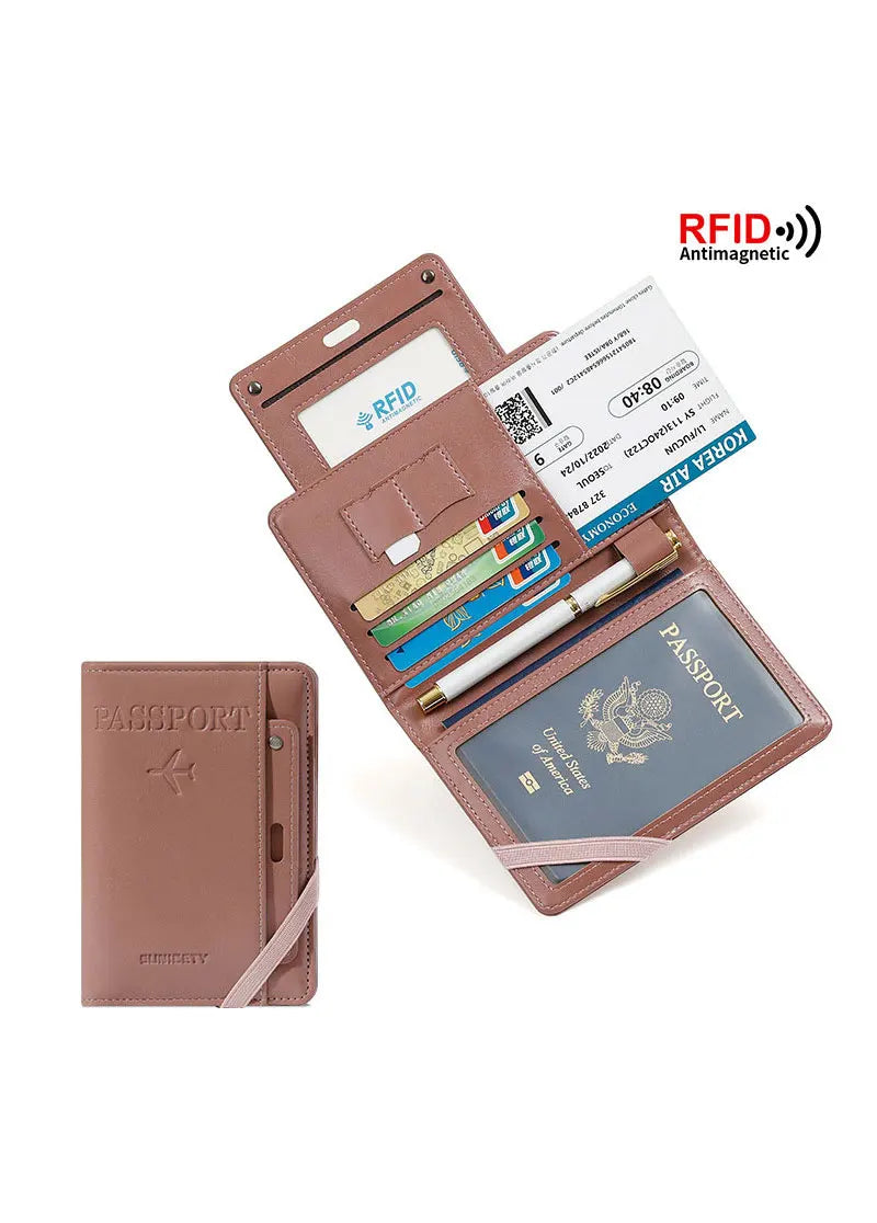 RFID Passport Holder Wallet – Anti-Theft Travel Organizer for Men and Women