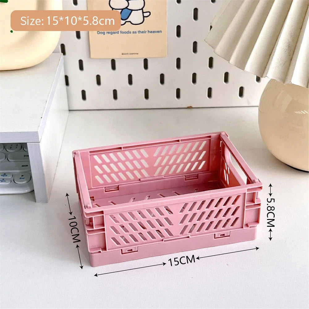 Foldable Storage Crate – Collapsible Organizer for Toys and Desk Supplies