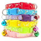 Adjustable Moon Star Dog Collar – Cute Bell Pet Necklace for Small Dogs and Cats