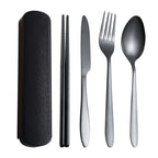 Portable Stainless Steel Cutlery Set – Durable Flatware for Camping and Travel