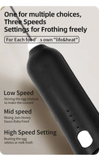 Electric Milk Frother – Wireless Handheld Foam Maker for Coffee and Baking
