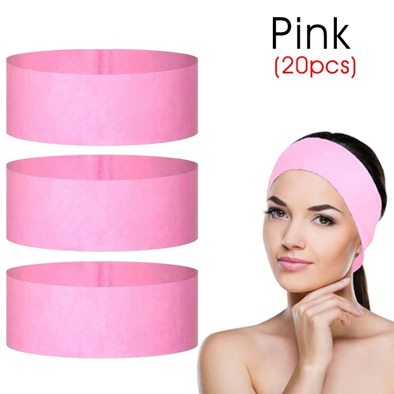 Disposable Non-Woven Facial Headbands – Soft Skincare Wraps for Beauty Salons