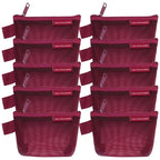 Transparent Mesh Zipper Pouch – Compact Organizer for Travel and Cables