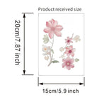 Floral PVC Wall Decal – Removable Waterproof Sticker for Home Decor