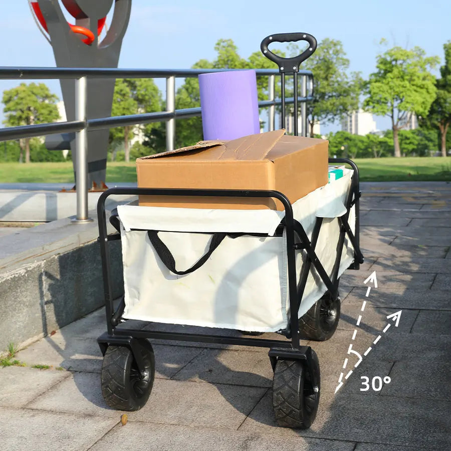 Collapsible Utility Wagon – Heavy Duty Folding Cart for Beach and Camping
