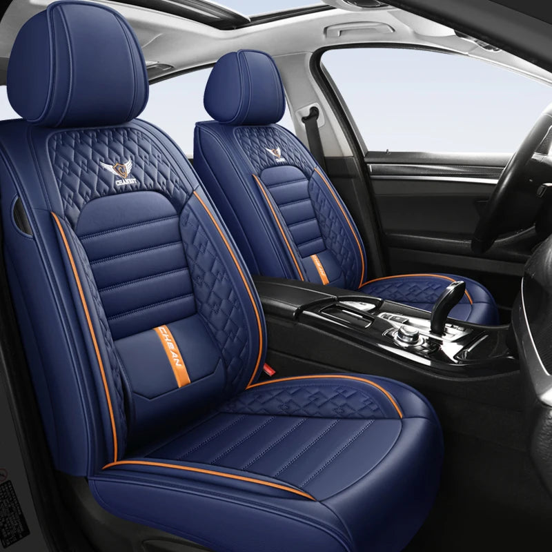 Full-Wrap Leather Car Seat Covers – Durable Universal Fit for All-Season Driving