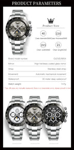 OLEVS Automatic Mechanical Watch – Luxury Chronograph for Business and Sports