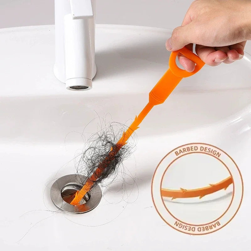 Drain Snake Hair Clog Remover – Flexible Sewer Tool for Bathroom Sink Blockages