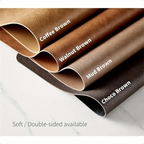 Faux Leather Placemats – Heat Resistant Non-Slip Table Mats for Dining Room