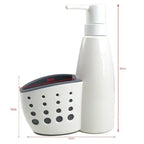 Soap Dispenser with Sponge Holder – 2-in-1 Kitchen Sink Organizer for Home