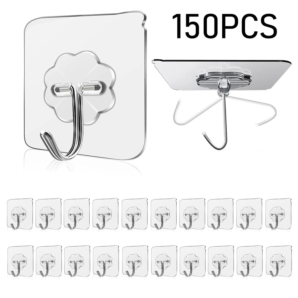 Self-Adhesive Wall Hooks – Waterproof and Oilproof for Kitchen Bathroom