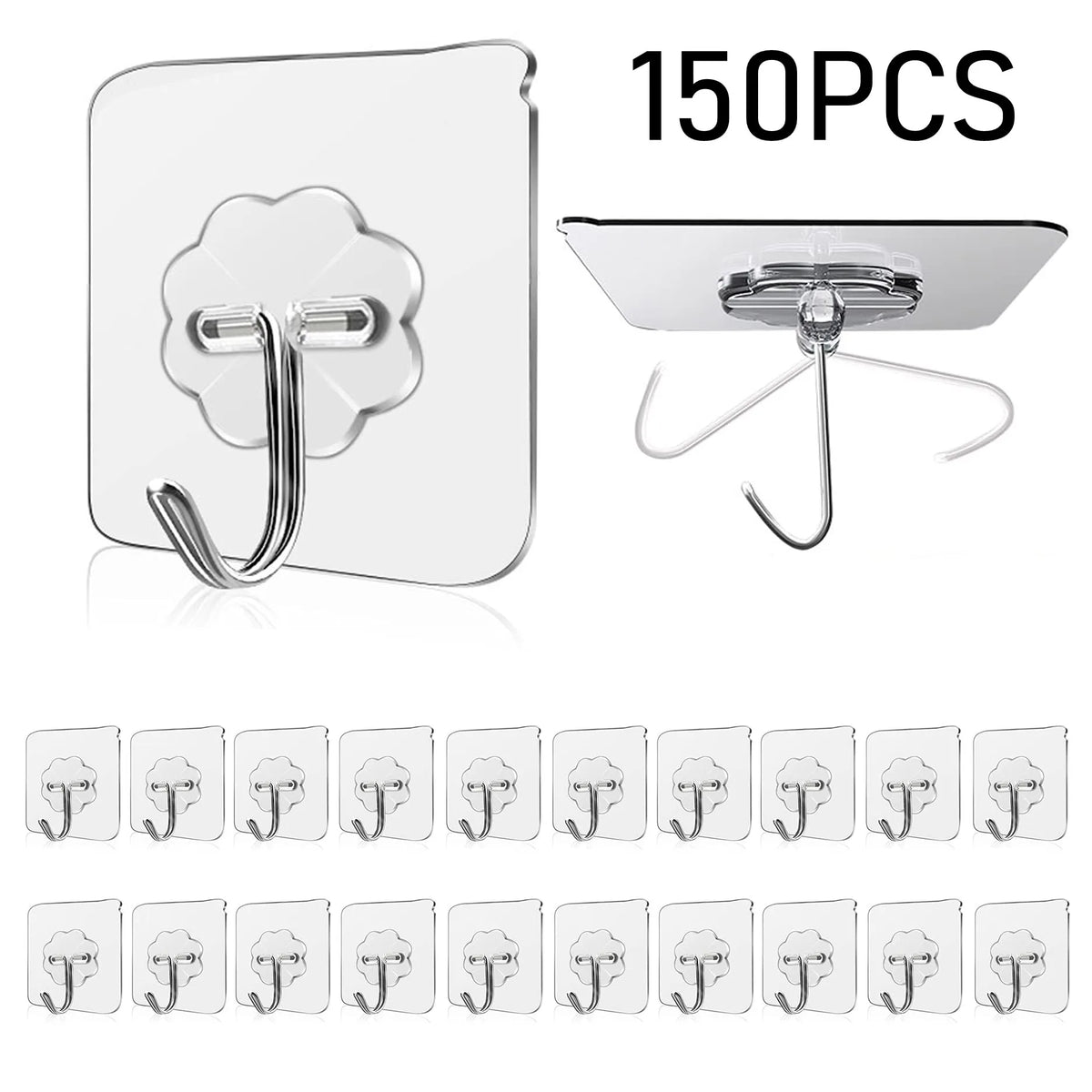 Self-Adhesive Wall Hooks – Waterproof and Oilproof for Kitchen Bathroom