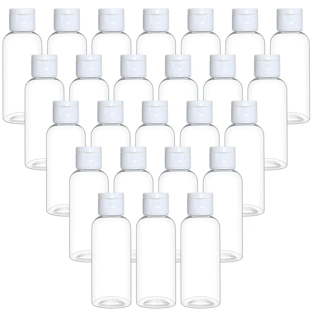 Clear Plastic Squeezable Bottles – Travel Size Containers for Liquid Toiletries