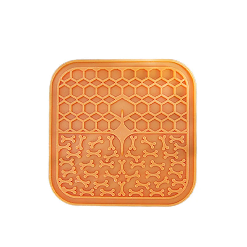 Silicone Slow Feeder Mat – Anti-Choking Pet Licking Bowl for Bath and Grooming
