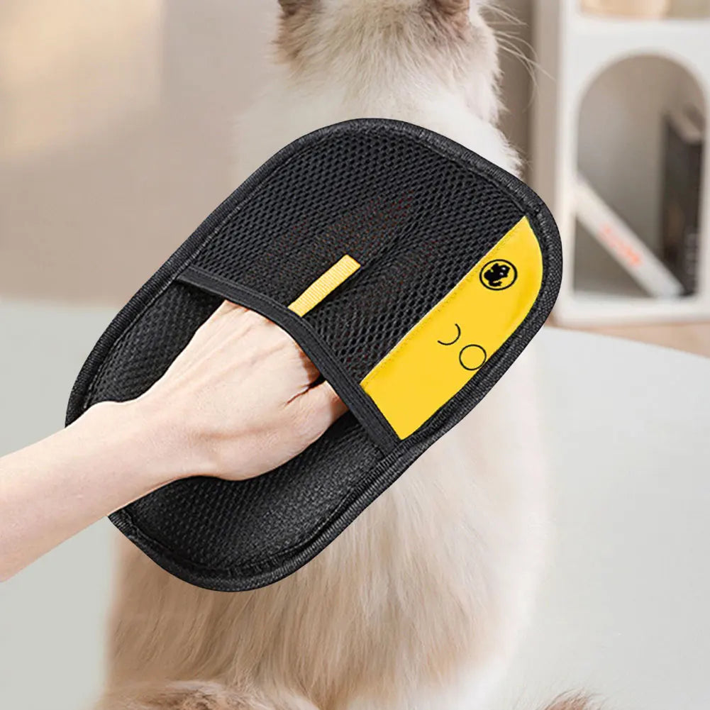 Pet Grooming Glove – Deshedding Massage Brush for Dog and Cat Hair Removal