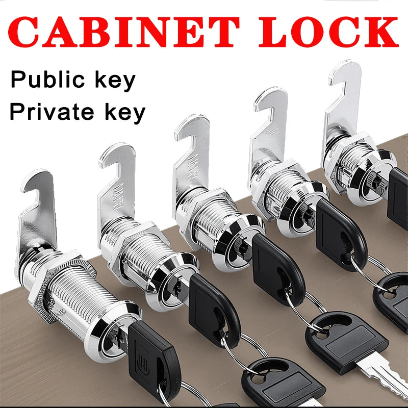 Cam Lock Drawer Cabinet Hardware – Assorted Sizes for Furniture Security