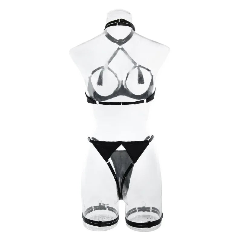 Tassel Lingerie Set – Cut Out Two Piece Set for Sexy Women's Underwear