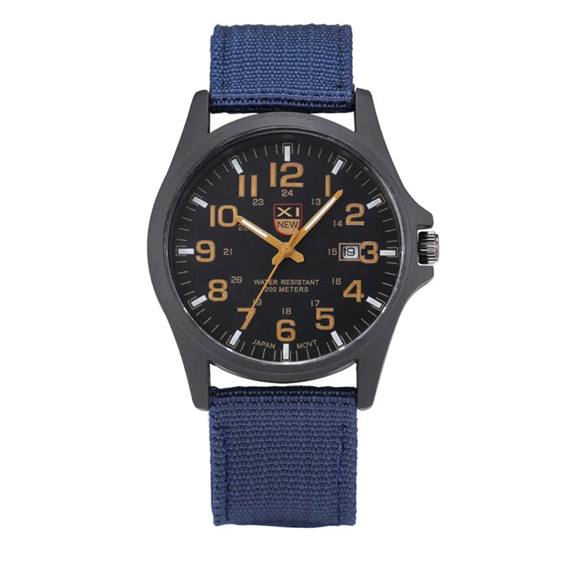 XINEW Nylon Band Quartz Watch – Military Casual Wristwatch for Men