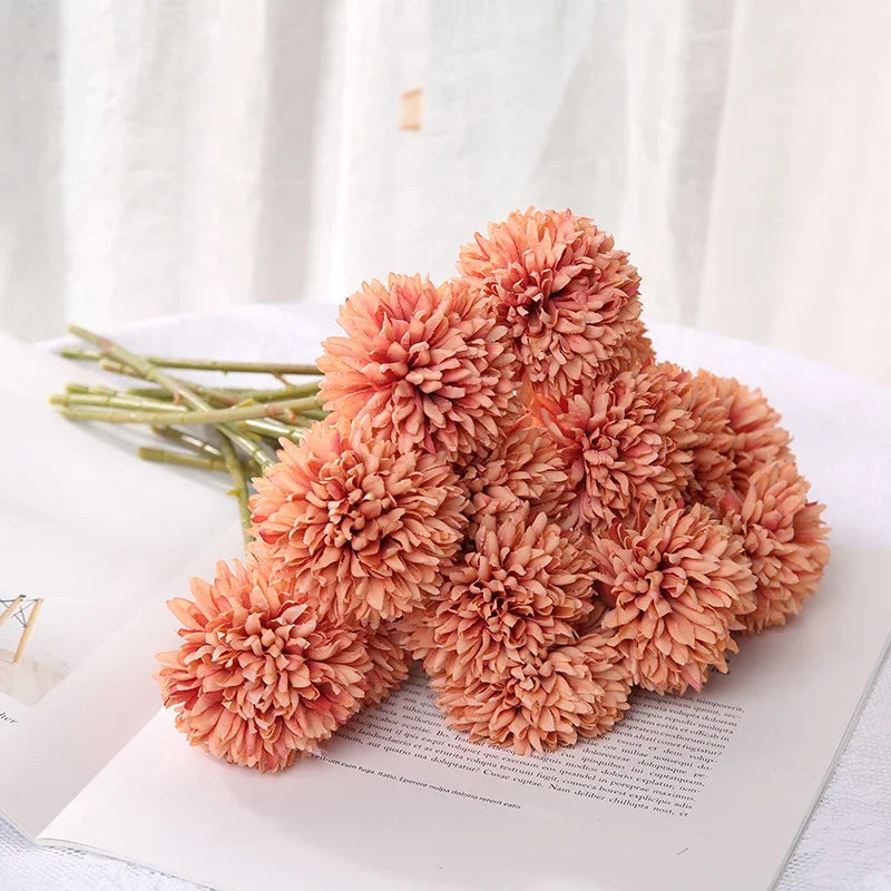 Artificial Dandelion Chrysanthemum Bouquet – Floral Decor for Home Wedding