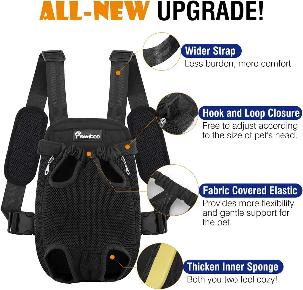 Adjustable Pet Carrier Backpack – Front Travel Bag for Hiking and Camping