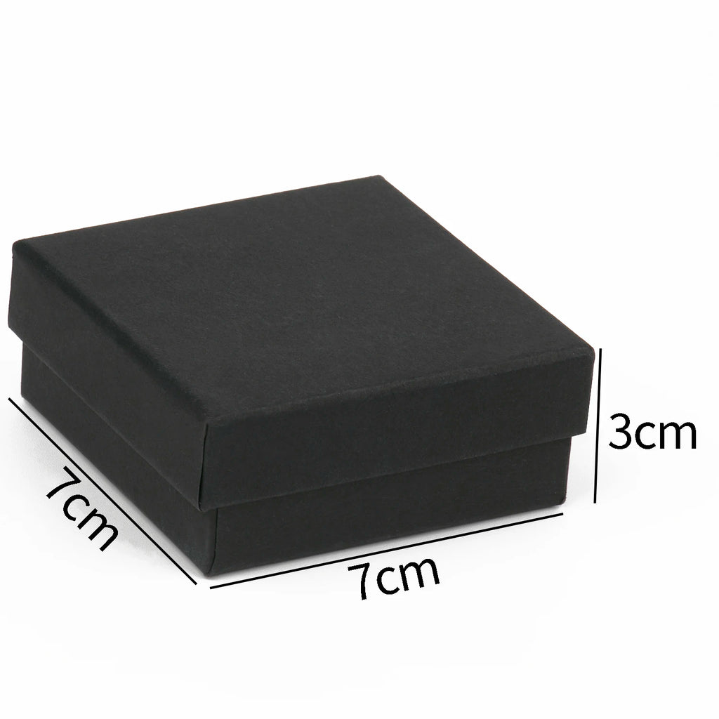 Black Square Jewelry Box – Velvet Display Organizer for Rings and Earrings