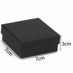 Black Square Jewelry Box – Velvet Display Organizer for Rings and Earrings