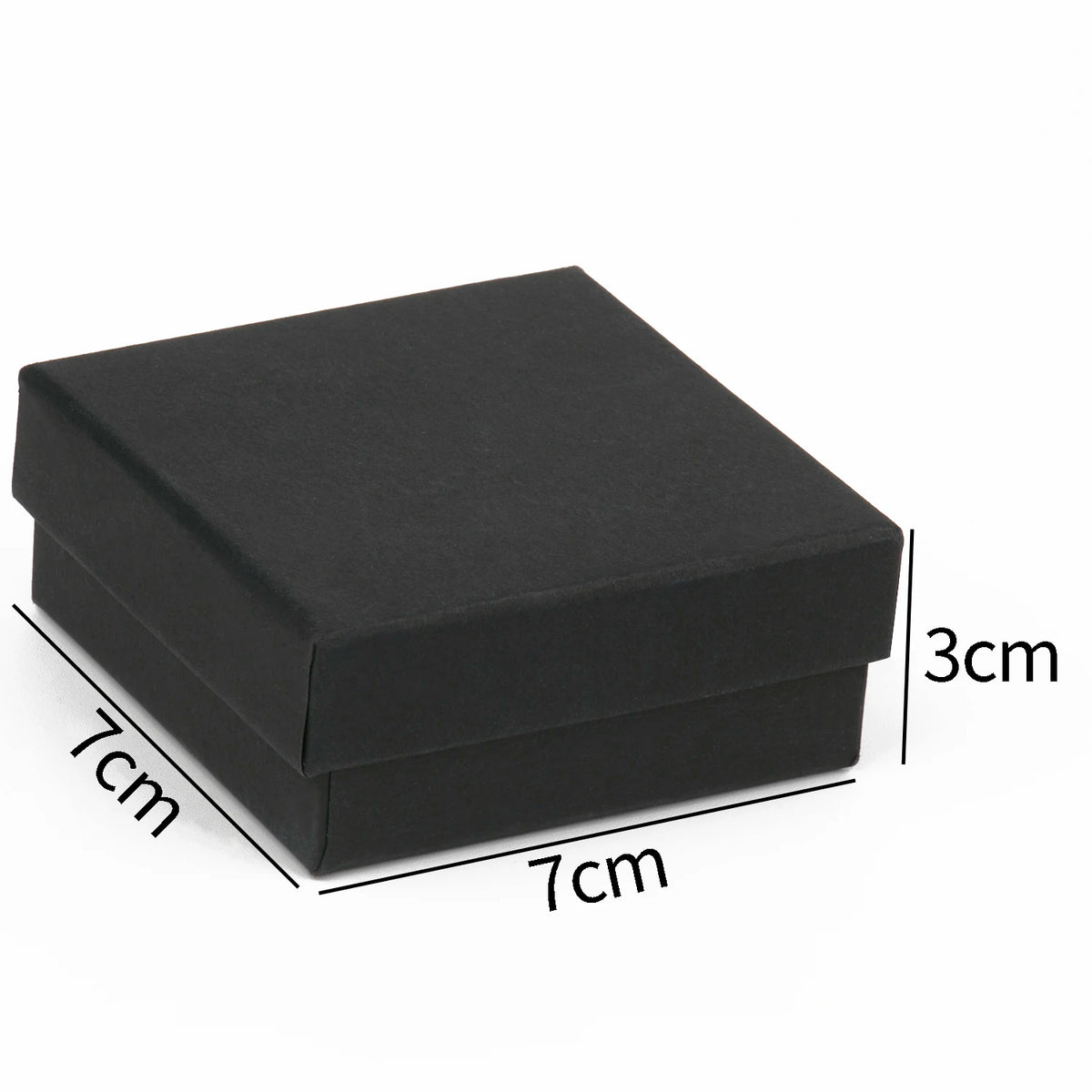 Black Square Jewelry Box – Velvet Display Organizer for Rings and Earrings