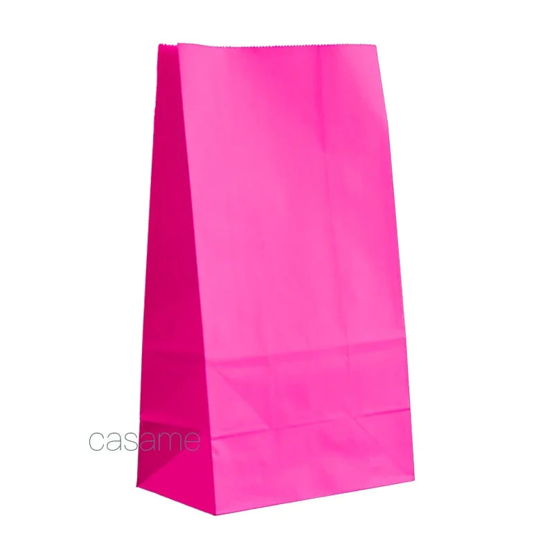 Paper Gift Bags – Small Colored Treat Sacks for Birthday Party Favors