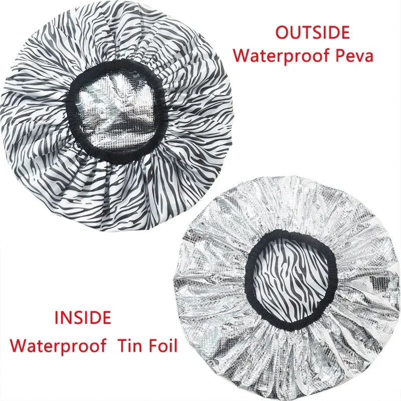 Self-Heating Thermal Hair Mask Cap – Insulated Foil Hat for Deep Conditioning