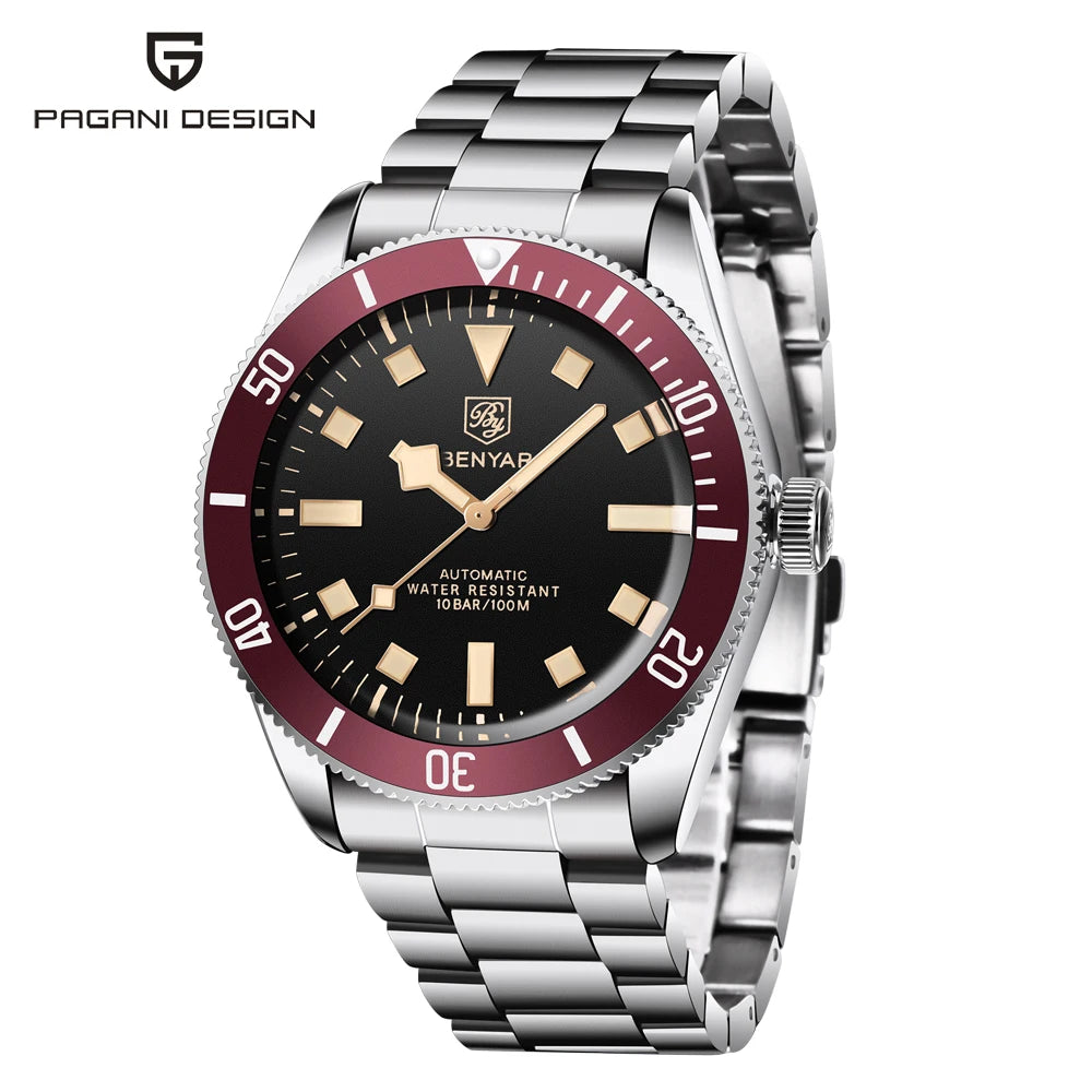 Automatic Mechanical Wristwatch – Stainless Steel for Business Men
