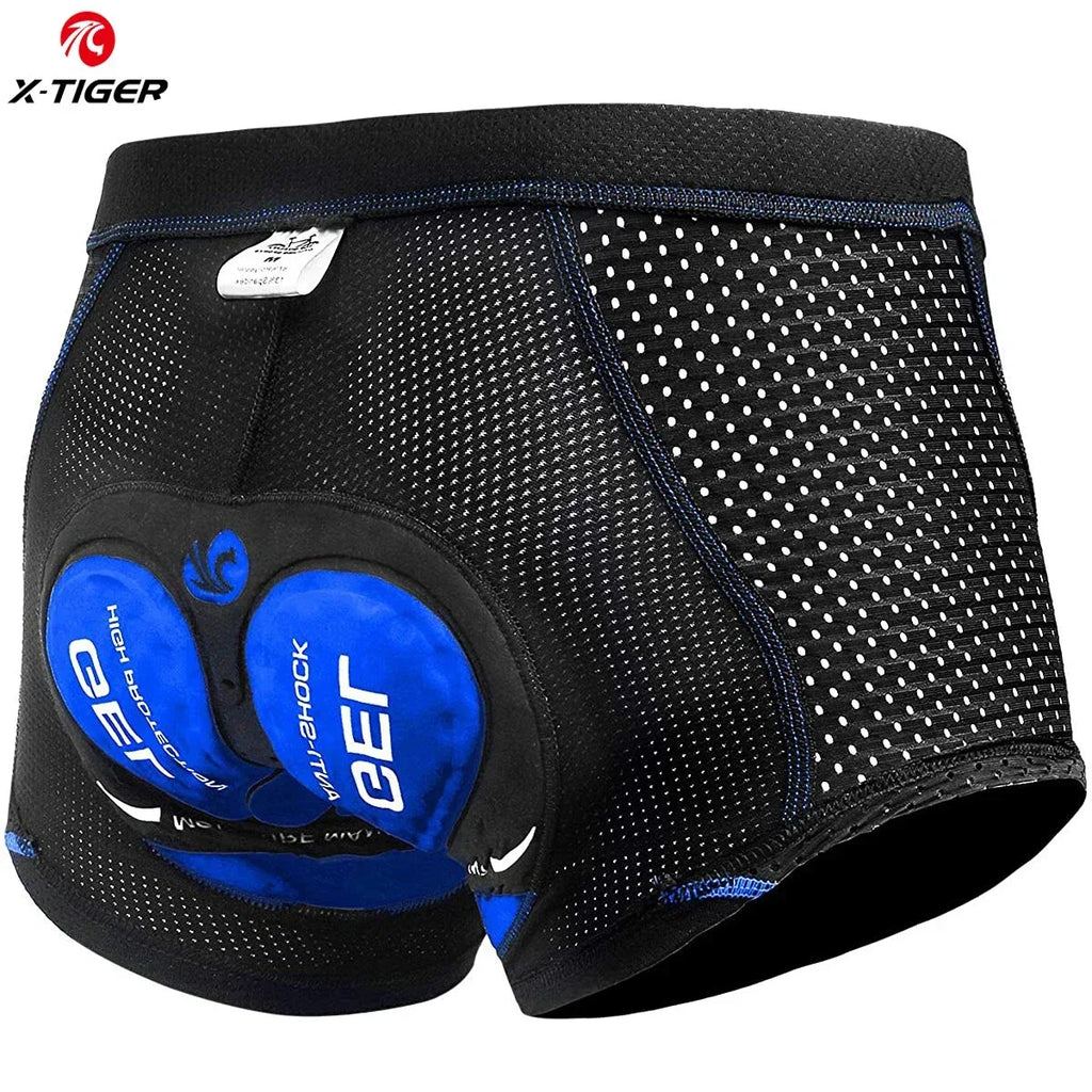 Padded Cycling Underwear Shorts – 5D Gel Breathable Liner for MTB Road Bike