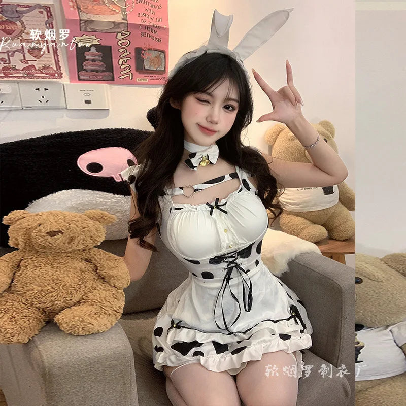 Maid Bunnygirl Cosplay Lingerie – Kawaii Roleplay Costume for Anime Parties