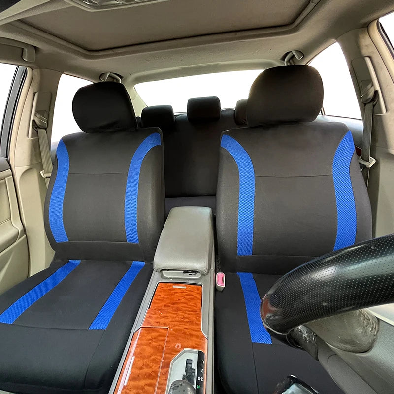 Universal Polyester Car Seat Cover Set – Bicolor Protector for Auto Interior