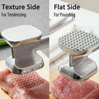 Stainless Steel Meat Tenderizer – Double-Sided Heavy Duty Hammer for Kitchen