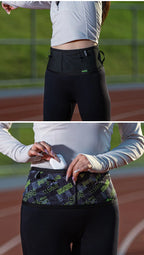 Woven Elastic Sports Waist Belt – Race Number Holder for Triathlon Marathon