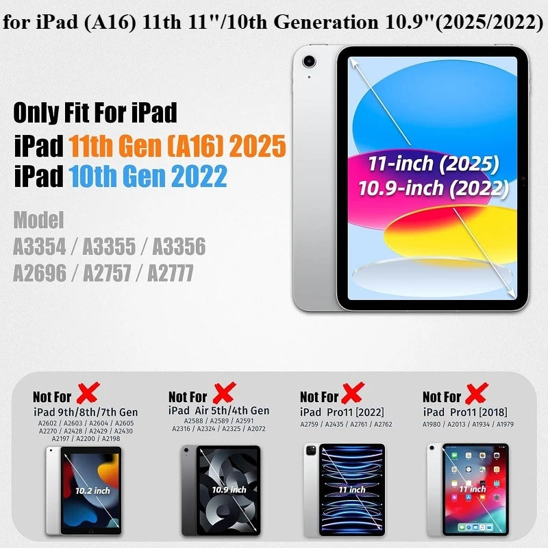 Smart Cover Case – Protective Tablet Shell for iPad 10th and 11th Gen