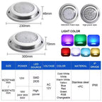 RGB LED Swimming Pool Lamp – Stainless Steel Waterproof Light for Underwater
