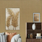 Honeycomb Grid Wallpaper – Luxury Chinese Retro Style for Home Decor