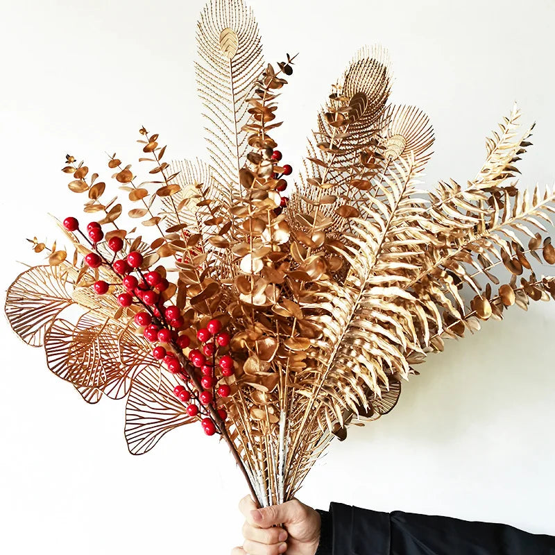 Glitter Eucalyptus Branch – Artificial Christmas Floral Wedding Decor