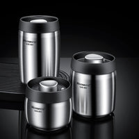 Stainless Steel Coffee Canister – Airtight Vacuum Seal for Fresh Food Storage