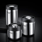 Stainless Steel Coffee Canister – Airtight Vacuum Seal for Fresh Food Storage