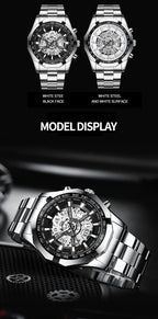 Stainless Steel Quartz Watch – Waterproof Luminous Calendar for Business Men